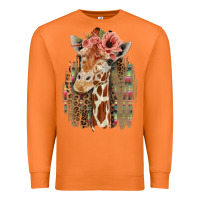 Carrot Giraffe with Floral Premium Sweatshirt - Bettercallsaul