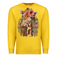 Lemon Giraffe with Floral Premium Sweatshirt - Bettercallsaul