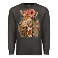 Smoke Giraffe with Floral Premium Sweatshirt - Bettercallsaul