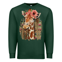 Sports Green Giraffe with Floral Premium Sweatshirt - Bettercallsaul