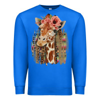 True Royal Giraffe with Floral Premium Sweatshirt - Bettercallsaul