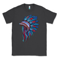 Smoke indian headdress with american flag Classic Tee - BarkalooDesign