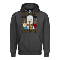 Charcoal Heather ain t no ghost but the holy ghost Zipper Hoodie - MaliasSmallBusiness