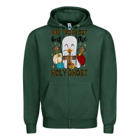 Sports Green ain t no ghost but the holy ghost Zipper Hoodie - MaliasSmallBusiness