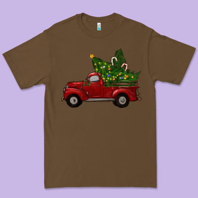 Christmas Trees With Truck Premium Tee Designed By Ranaportraitstore
