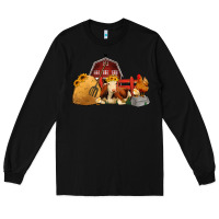 Black Red Barn Farm Animals Long Sleeve Tee - Jasminsmagicworld