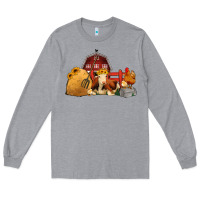 Heather Grey Red Barn Farm Animals Long Sleeve Tee - Jasminsmagicworld