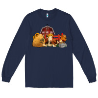 Navy Red Barn Farm Animals Long Sleeve Tee - Jasminsmagicworld
