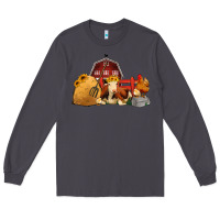 Smoke Red Barn Farm Animals Long Sleeve Tee - Jasminsmagicworld