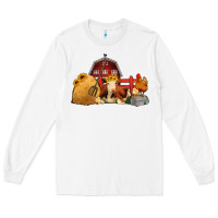White Red Barn Farm Animals Long Sleeve Tee - Jasminsmagicworld