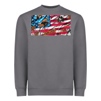 Storm usa flag and leopard with wood license plate Heavyweight Sweatshirt - Artiststas