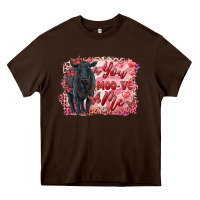 Chocolate Brown you moo ve  me black angus Heavy Core Tee - RanaPortraitStore