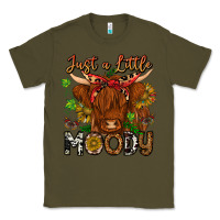 Army Green Just a Little Moody Classic Tee - CowhideDigitalArt