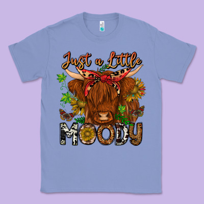 Just A Little Moody Classic Tee Designed By Cowhidedigitalart