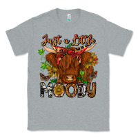 Heather Grey Just a Little Moody Classic Tee - CowhideDigitalArt