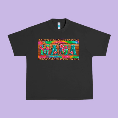 Mama Tie Dye License Plate Template Urban Heavy Tee Designed By Artiststas