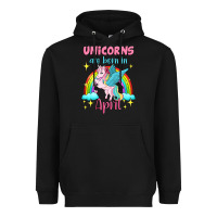 Unicorns Are Born In April Heavyweight Hoodie | Teevron