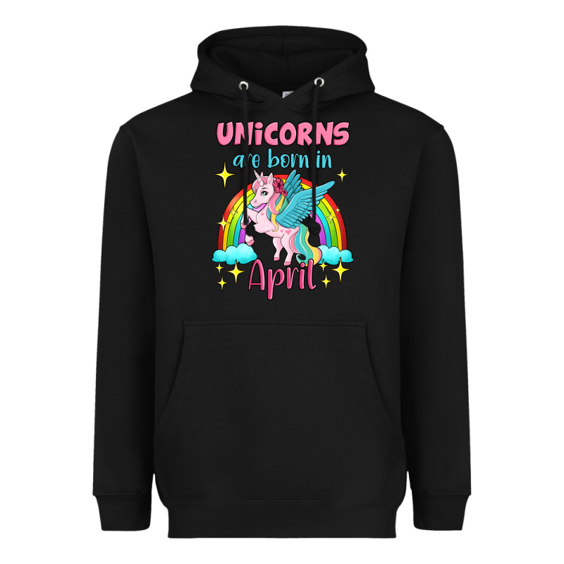 Unicorns Are Born In April Heavyweight Hoodie by Jasminsmagicworld | Teevron