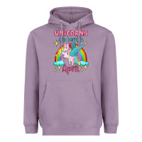 Lavender unicorns are born in april Heavyweight Hoodie - Jasminsmagicworld