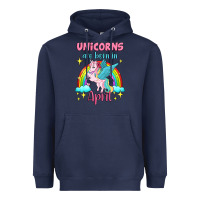 Navy unicorns are born in april Heavyweight Hoodie - Jasminsmagicworld