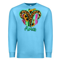 Ocean Blue Aries Zodiac Premium Sweatshirt - Bettercallsaul