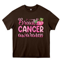 Chocolate Brown breast cancer awareness Heavy Core Tee - Zillion Design Studio