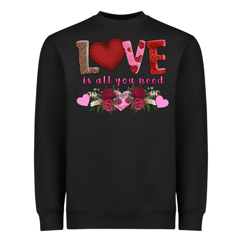 Love Is All You Need Heavyweight Sweatshirt by AdoDesignShop | Teevron