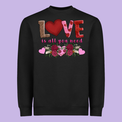 Love Is All You Need Heavyweight Sweatshirt Designed By Adodesignshop
