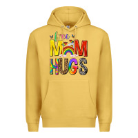 Antique Gold Free Mom Hugs with Butterflies Premium Hoodie - texasbilliewilder