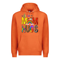 Carrot Free Mom Hugs with Butterflies Premium Hoodie - texasbilliewilder