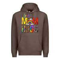 Coffee Free Mom Hugs with Butterflies Premium Hoodie - texasbilliewilder