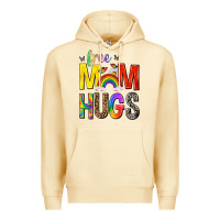 Pina Colada Free Mom Hugs with Butterflies Premium Hoodie - texasbilliewilder