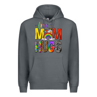 Rock Free Mom Hugs with Butterflies Premium Hoodie - texasbilliewilder