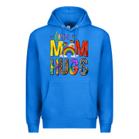 True Royal Free Mom Hugs with Butterflies Premium Hoodie - texasbilliewilder