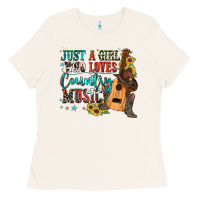 Bone just a girl who loves country music Ladies Tee - Zillion Design Studio