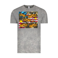 Cloud Rock bulldozer camouflage american flag Vintage Tee - Artiststas