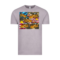 Vintage Zinc bulldozer camouflage american flag Vintage Tee - Artiststas