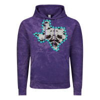 Cloud Purple Texas Map Cowhide Turquoise Gemstone Vintage Hoodie - Bettercallsaul