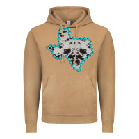 Vintage Camel Texas Map Cowhide Turquoise Gemstone Vintage Hoodie - Bettercallsaul