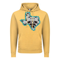 Vintage Mustard Texas Map Cowhide Turquoise Gemstone Vintage Hoodie - Bettercallsaul