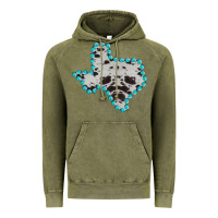Vintage Olive Texas Map Cowhide Turquoise Gemstone Vintage Hoodie - Bettercallsaul