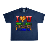 Navy i love you more than chicken nuggets Urban Heavy Tee - AdoDesignShop
