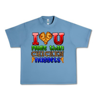 Pebble Blue i love you more than chicken nuggets Urban Heavy Tee - AdoDesignShop