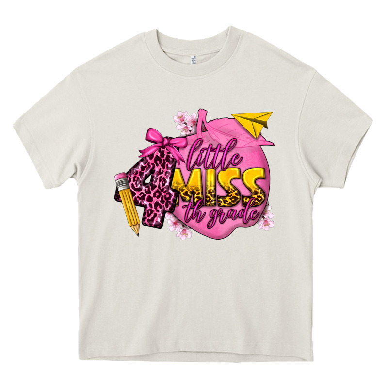 Little Miss 4th Grade Heavy Core Tee by texasbilliewilder | Teevron