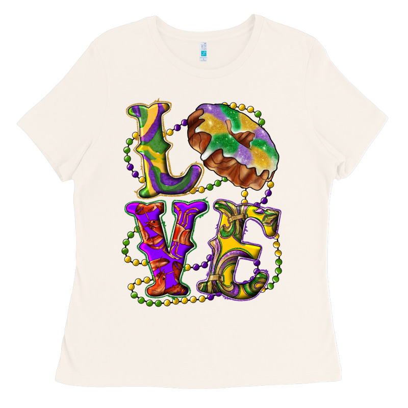 Mardi Gras Love With King Cake Ladies Tee by RanaPortraitStore | Teevron