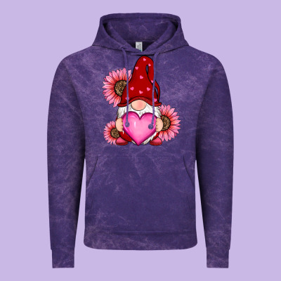 Valentine's Day With Sunflowers Gnomes Vintage Hoodie Designed By Ranaportraitstore