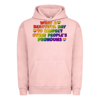 Pigment Salmon What a beautiful day to respect other people's Urban Hoodie - CowGirlArtShop