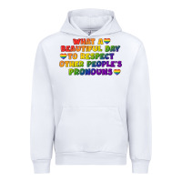 White What a beautiful day to respect other people's Urban Hoodie - CowGirlArtShop