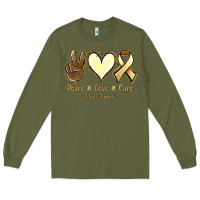 Peace Love Cure Bone Cancer Long Sleeve Tee | Teevron