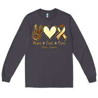 Smoke Peace Love Cure Bone Cancer Long Sleeve Tee - Jasminsmagicworld